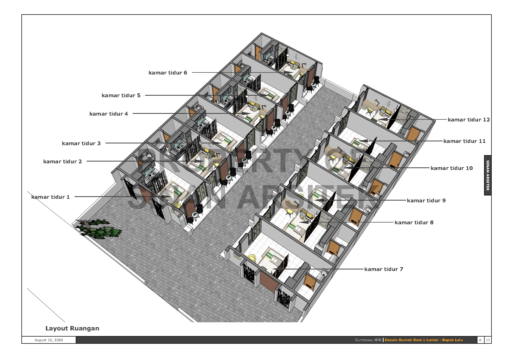 Detail Desain Rumah Kost 1 Lantai Nomer 36