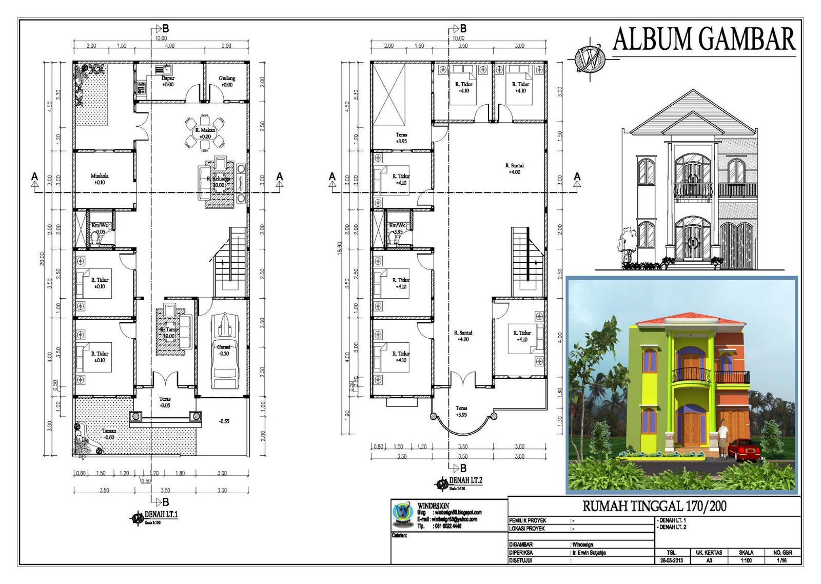 Detail Desain Rumah Kost 2 Lantai Nomer 38