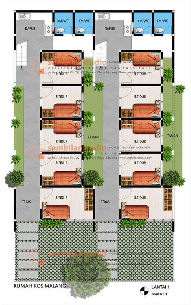 Detail Desain Rumah Kost Nomer 50