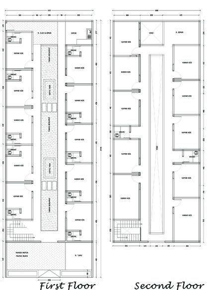 Detail Desain Rumah Kost Sederhana 2 Lantai Nomer 12