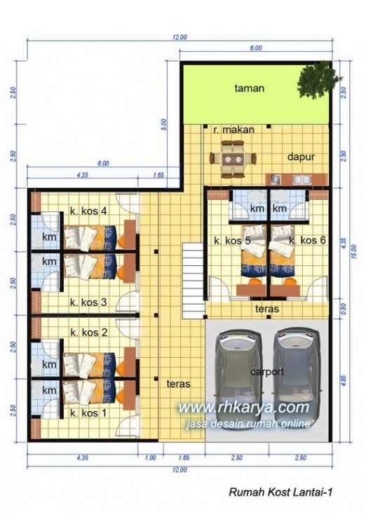 Detail Desain Rumah Kost Sederhana 2 Lantai Nomer 14