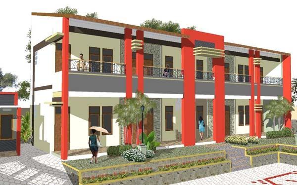 Detail Desain Rumah Kost Sederhana 2 Lantai Nomer 3