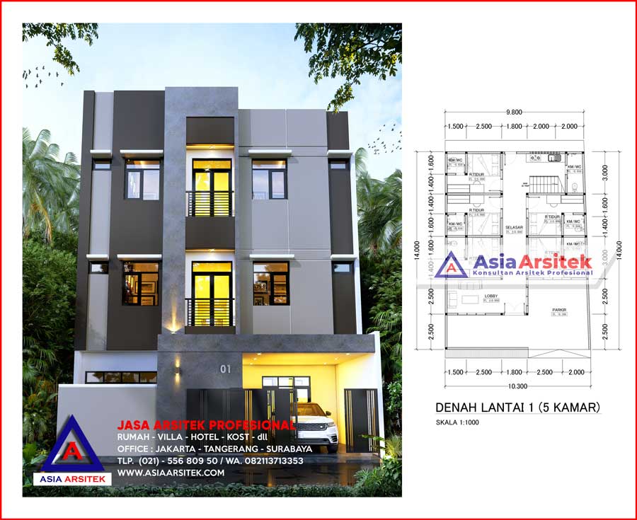 Detail Desain Rumah Kost Sederhana Nomer 45