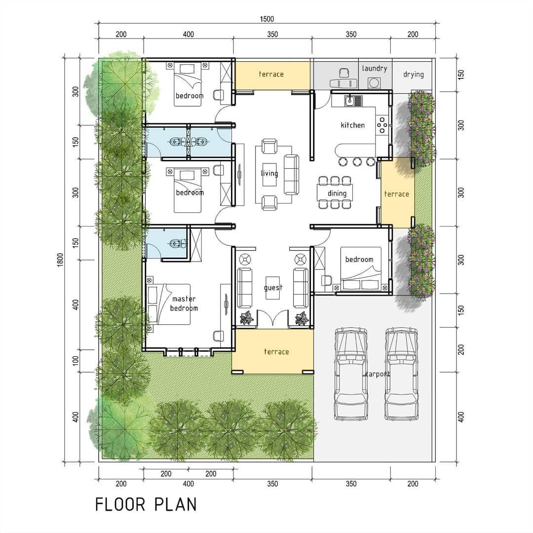 Desain Rumah Lahan Luas - KibrisPDR