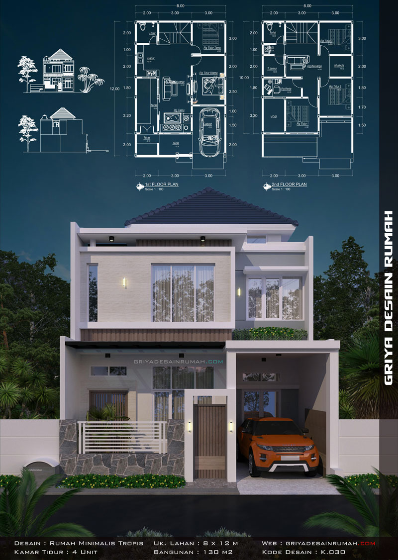 Detail Desain Rumah Lantai 2 Nomer 55