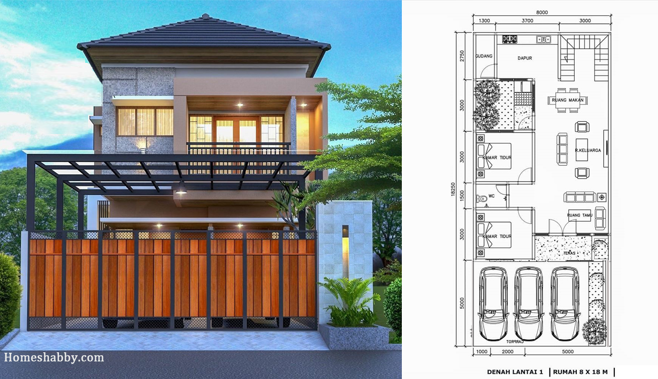 Detail Desain Rumah Lantai 2 Nomer 7