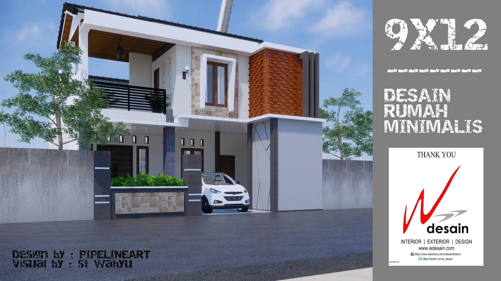 Detail Desain Rumah Lantai 2 Minimalis Nomer 27