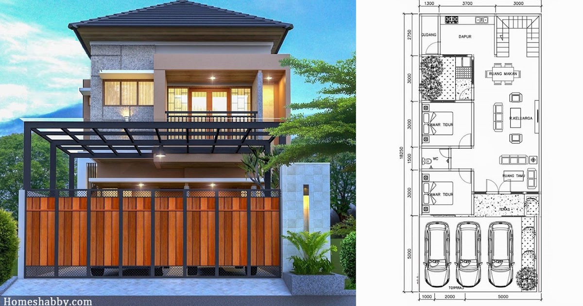 Detail Desain Rumah Lantai Dua Nomer 23