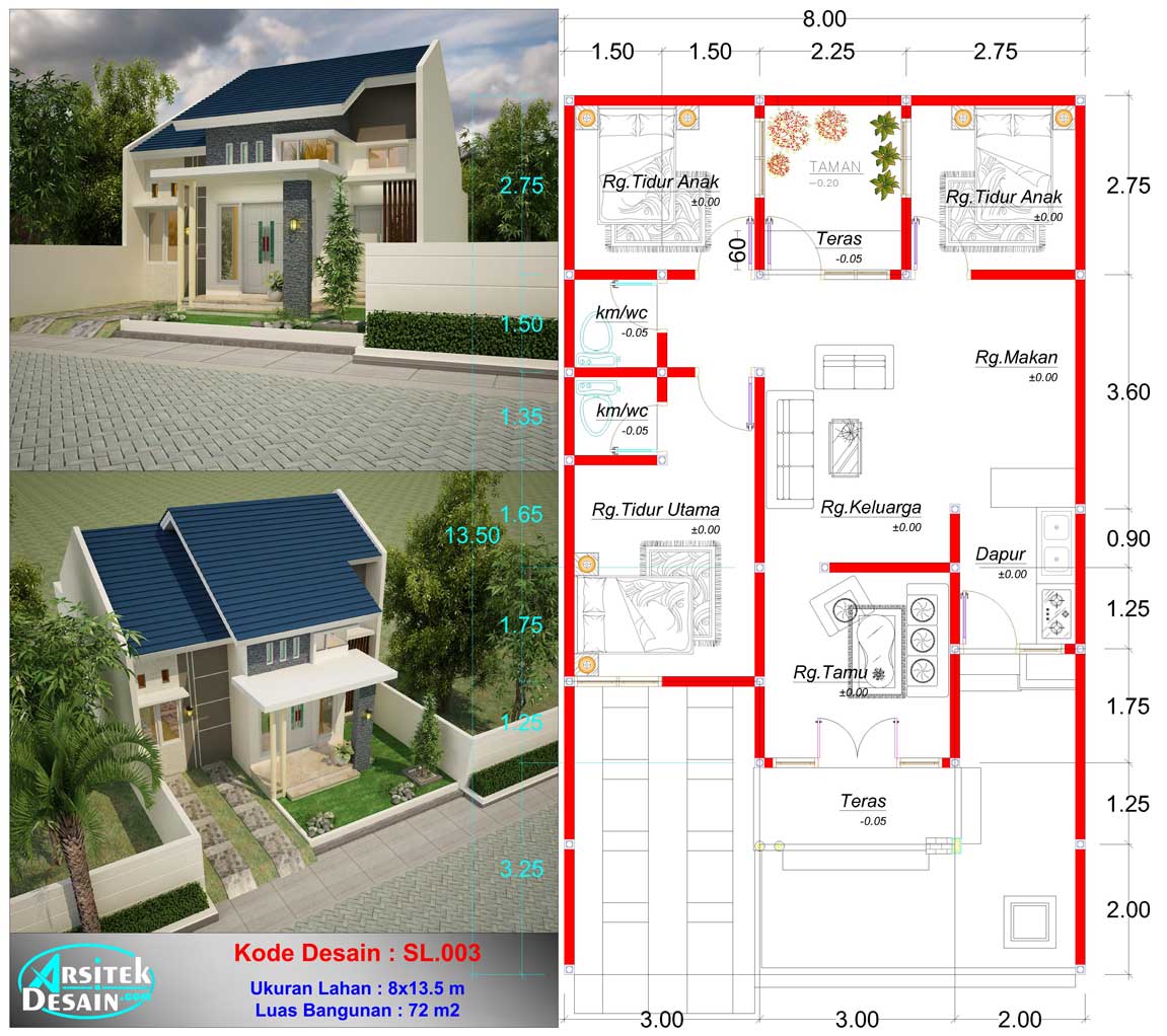 Detail Desain Rumah Lebar Nomer 37