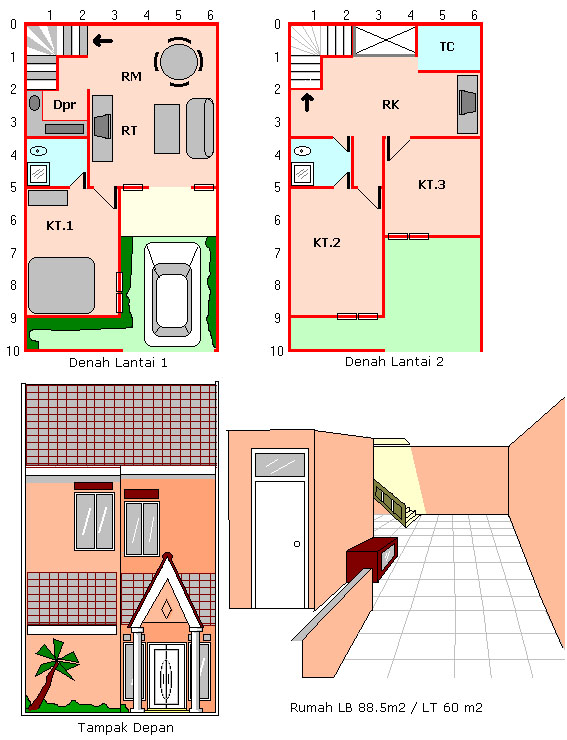 Detail Desain Rumah Luas Tanah 30m2 Nomer 13