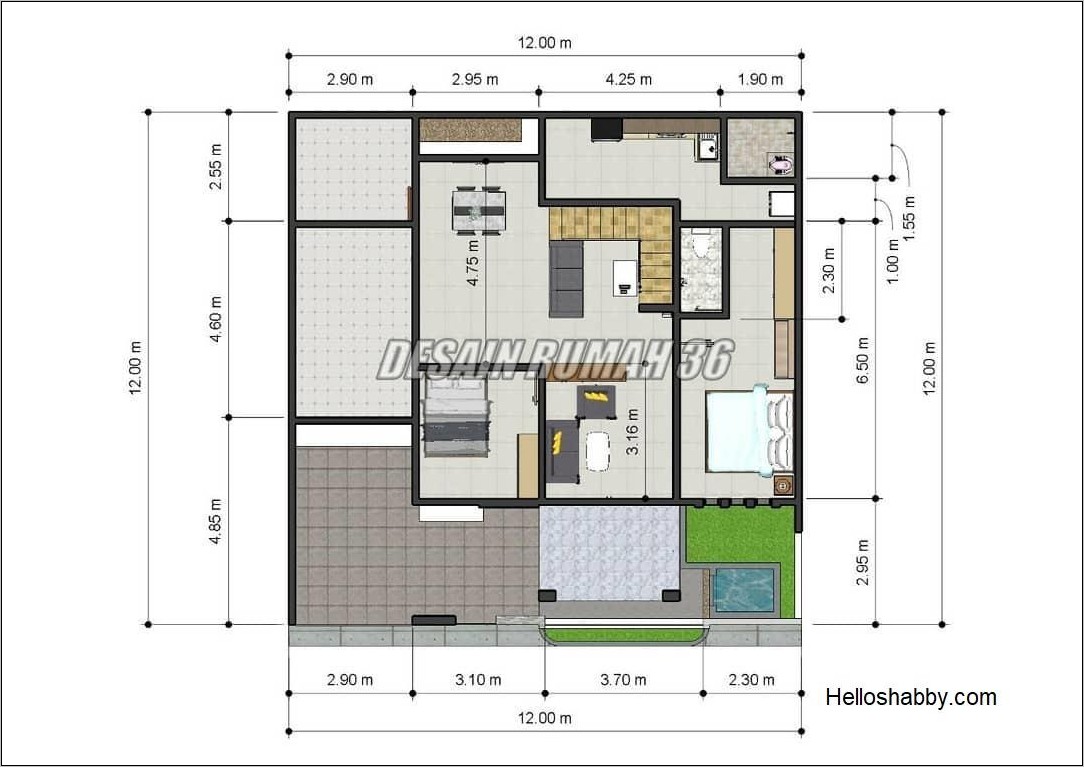 Detail Desain Rumah Luas Tanah 30m2 Nomer 33