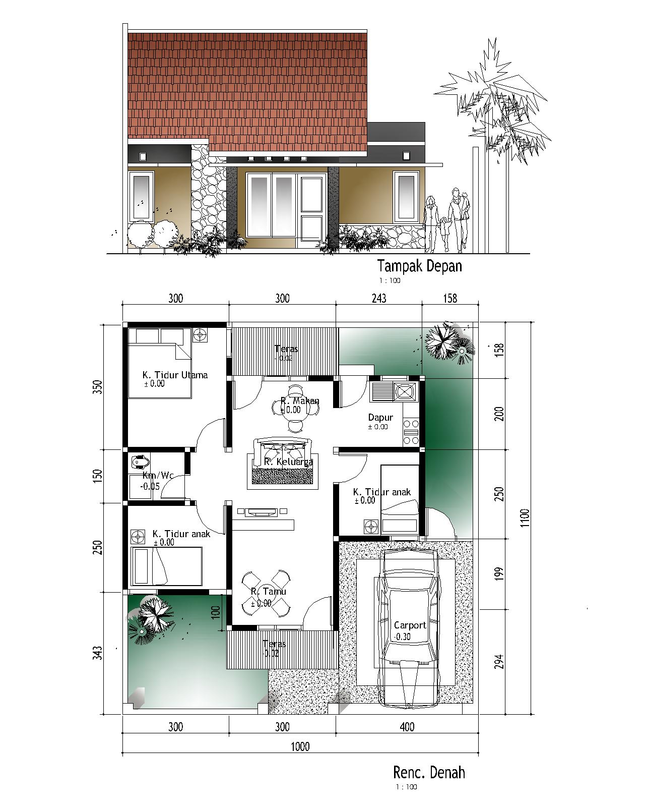 Detail Desain Rumah Luas Tanah 65 M2 Nomer 24