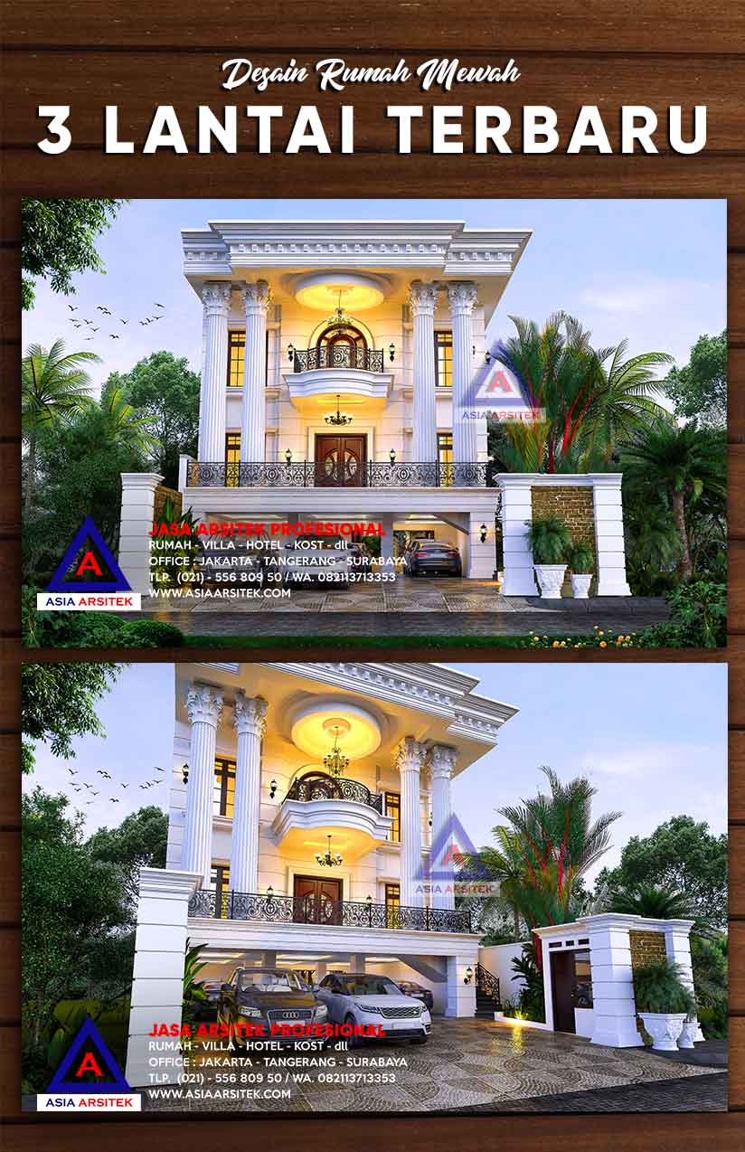 Detail Desain Rumah Mewah 3 Lantai Nomer 57