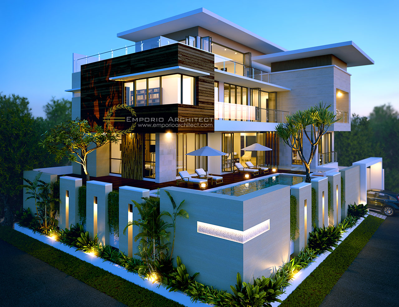 Detail Desain Rumah Mewah Modern Nomer 9