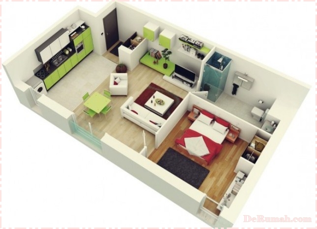 Detail Desain Rumah Minimalis 1 Kamar Tidur Nomer 51