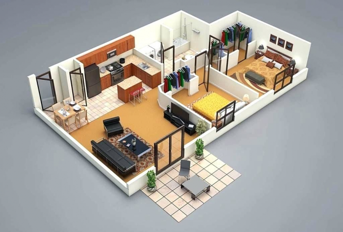 Detail Desain Rumah Minimalis 2 Kamar Nomer 14