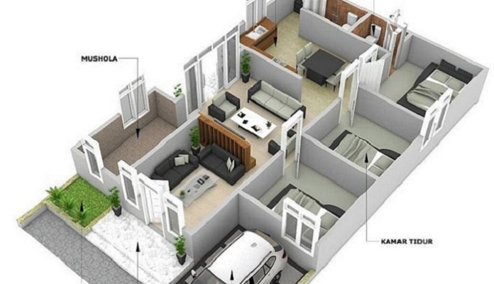 Detail Desain Rumah Minimalis 3 Kamar Tidur Nomer 32