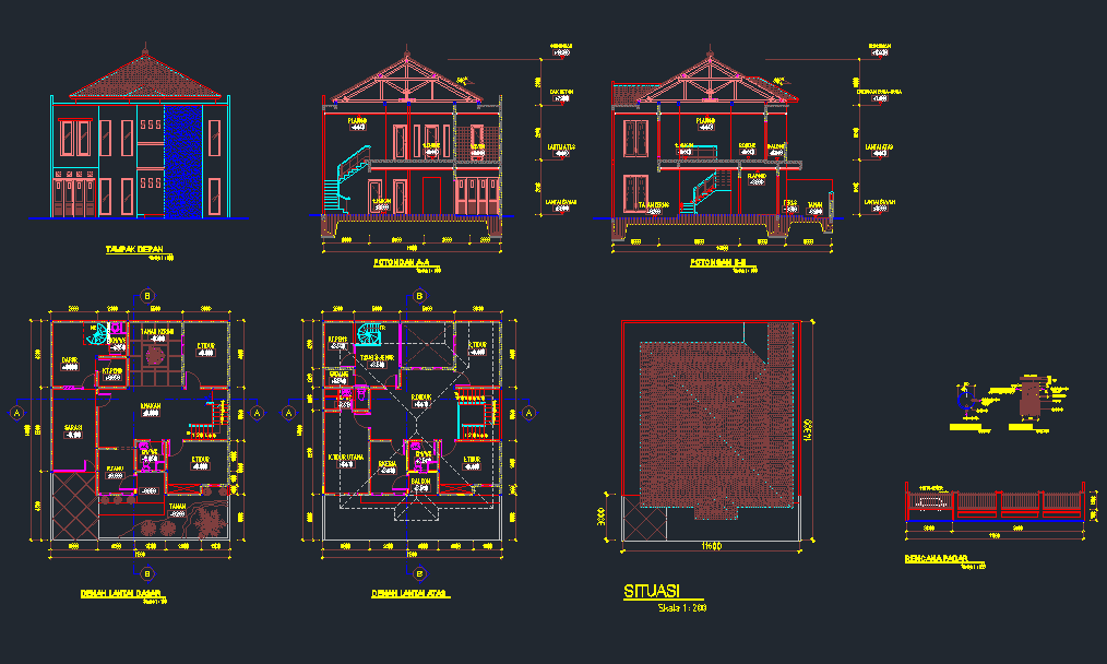 Detail Desain Rumah Minimalis Autocad Nomer 21
