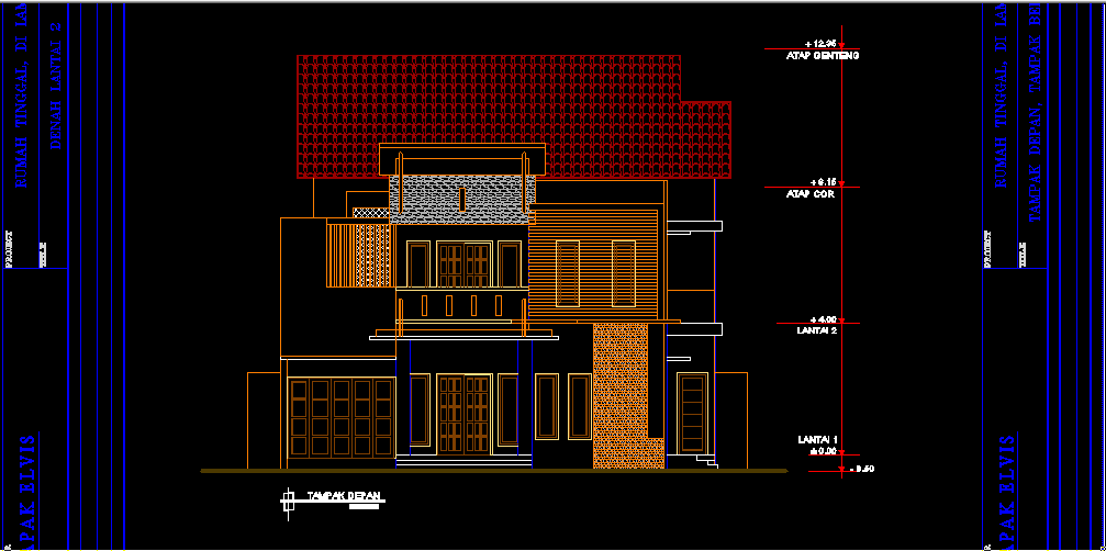 Detail Desain Rumah Minimalis Autocad Nomer 23