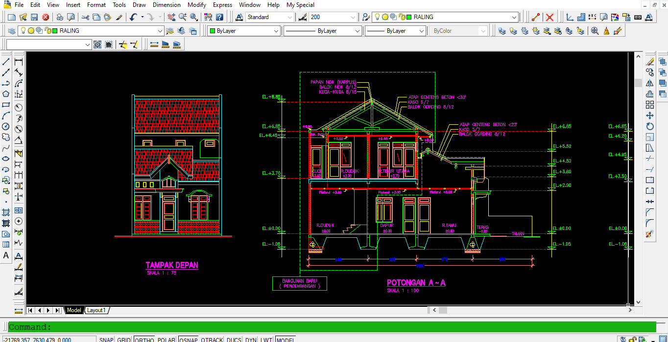 Detail Desain Rumah Minimalis Autocad Nomer 28