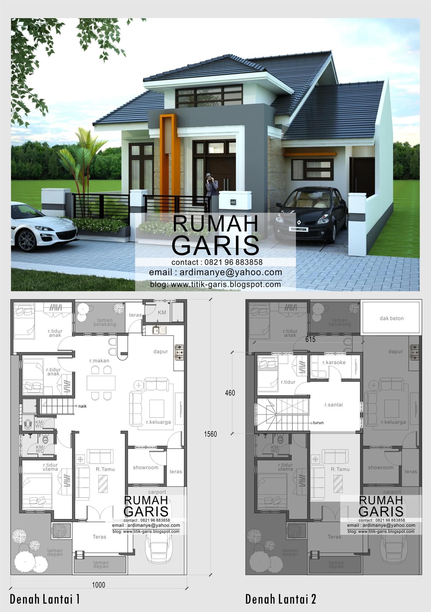 Desain Rumah Minimalis Dan Denahnya 55+ Koleksi Gambar