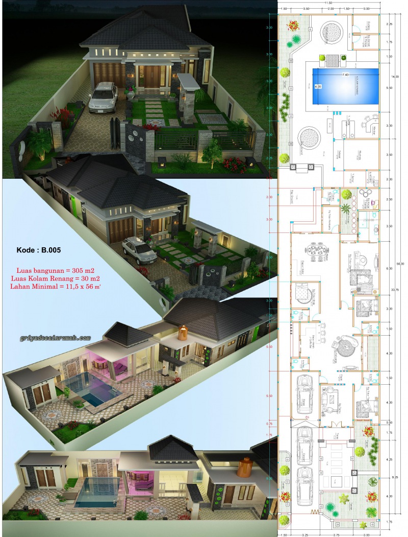 Detail Desain Rumah Minimalis Kolam Renang Nomer 35