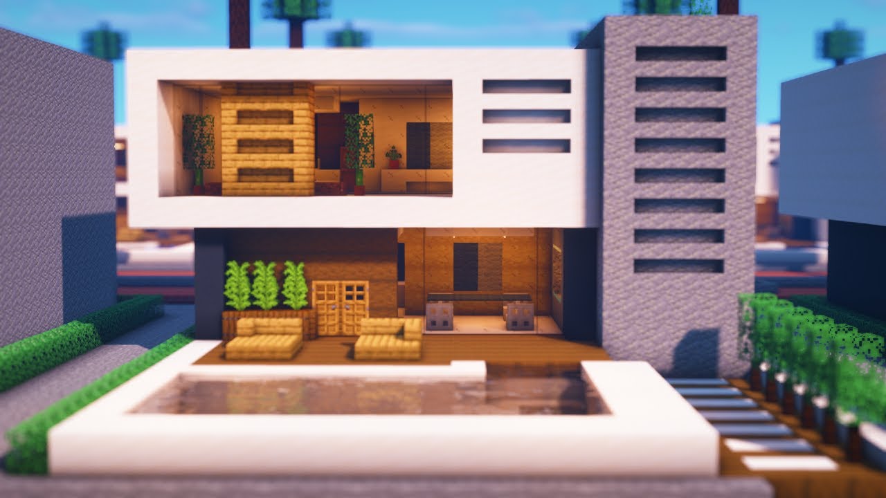 Detail Desain Rumah Minimalis Minecraft Nomer 12