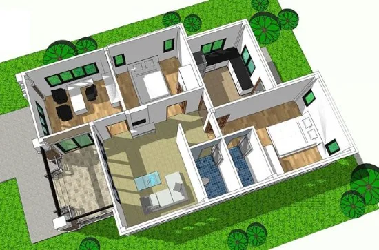Detail Desain Rumah Minimalis Minecraft Nomer 5