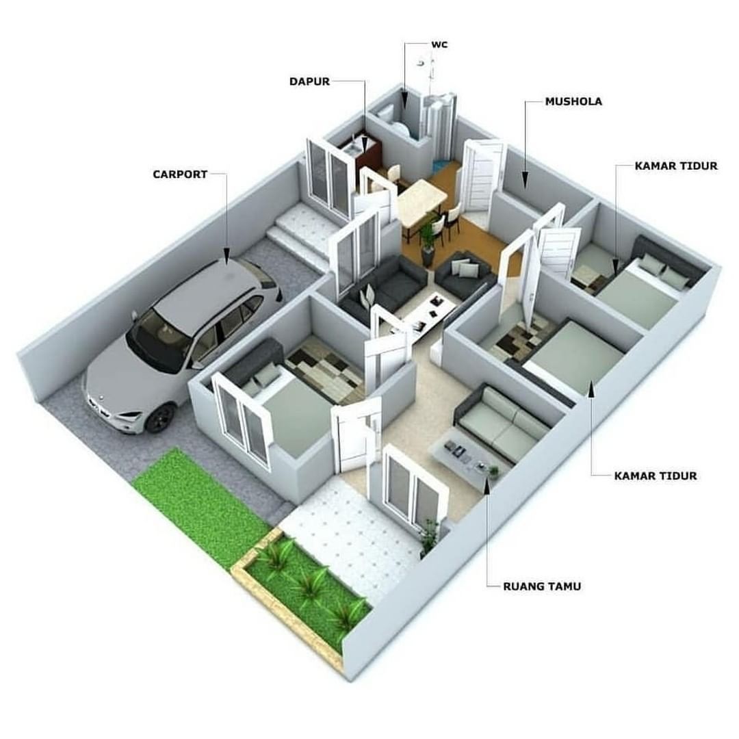 Detail Desain Rumah Minimalis Modern 3 Kamar Nomer 26