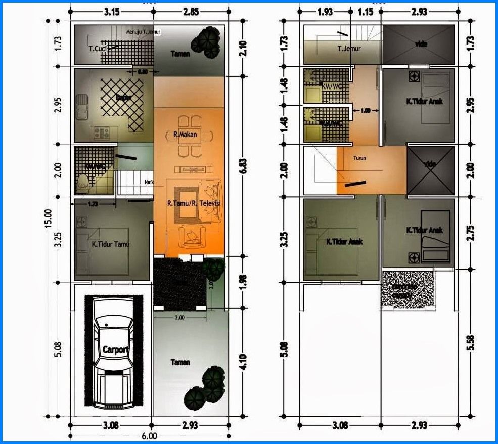 Desain Rumah Minimalis Type 45 Lantai 2 - KibrisPDR