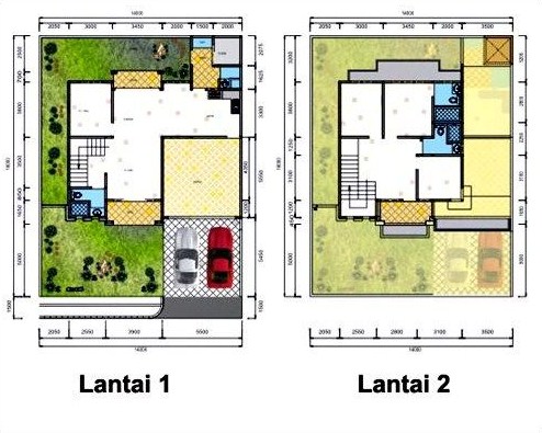 Detail Desain Rumah Minimalis Type 45 Lantai 2 Nomer 14