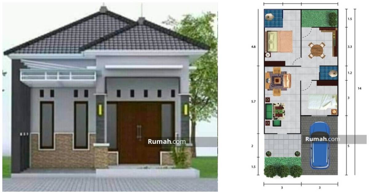 Detail Desain Rumah Minimalis Ukuran 8x11 Meter Nomer 15