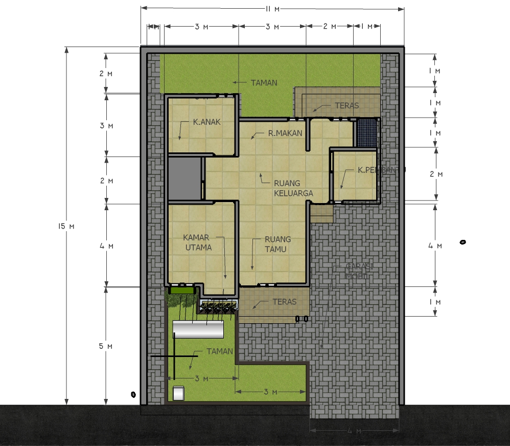 Detail Desain Rumah Minimalis Ukuran 8x11 Meter Nomer 48