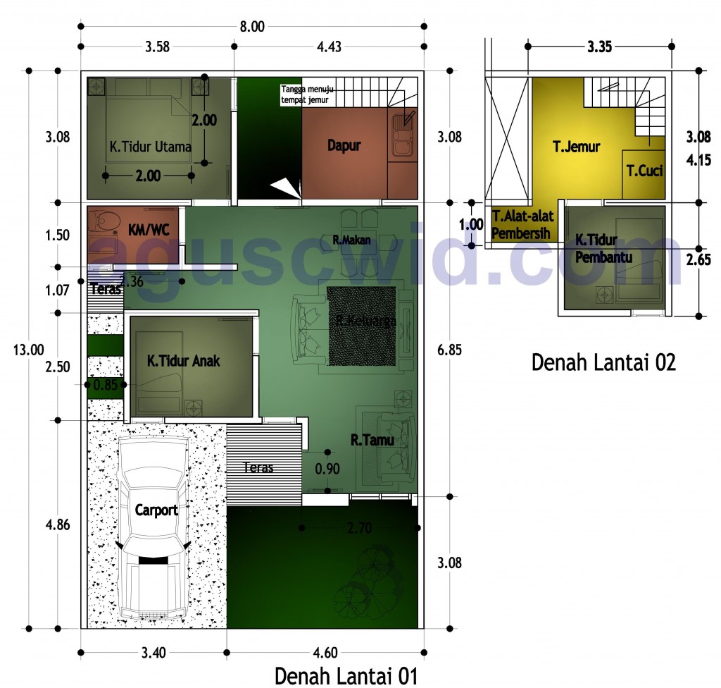 Detail Desain Rumah Minimalis Ukuran 8x11 Meter Nomer 50