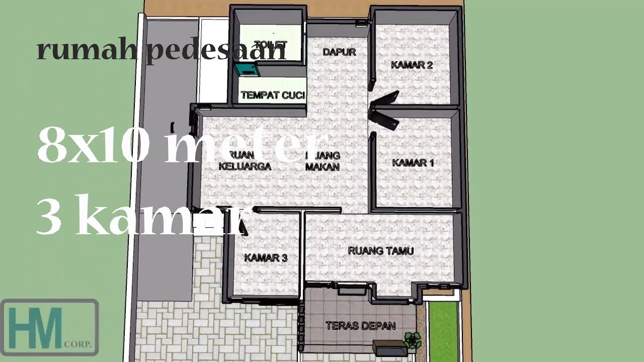 Detail Desain Rumah Minimalis Ukuran 8x11 Meter Nomer 8