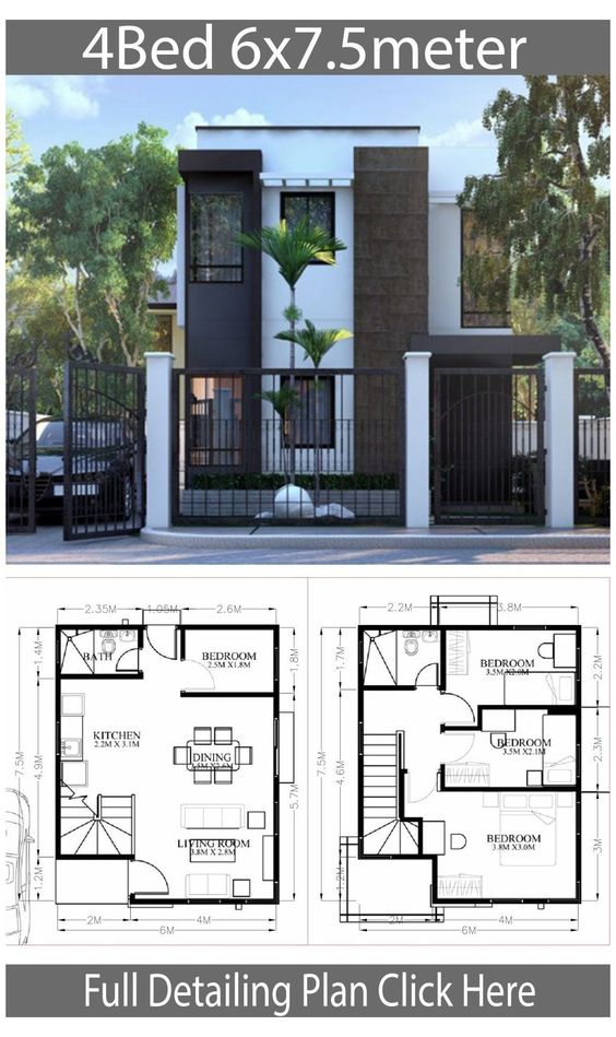 Detail Desain Rumah Modern 2 Lantai Nomer 17