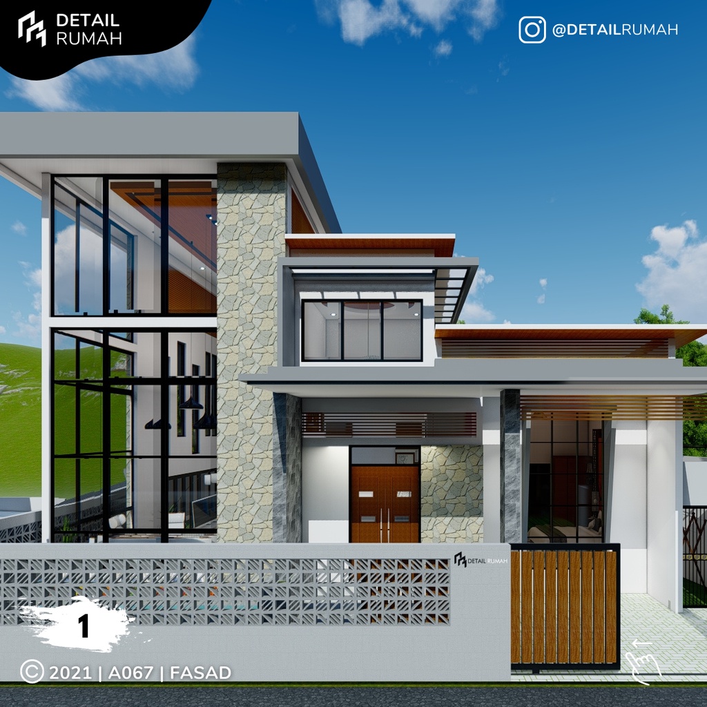 Detail Desain Rumah Modern 2 Lantai Nomer 26