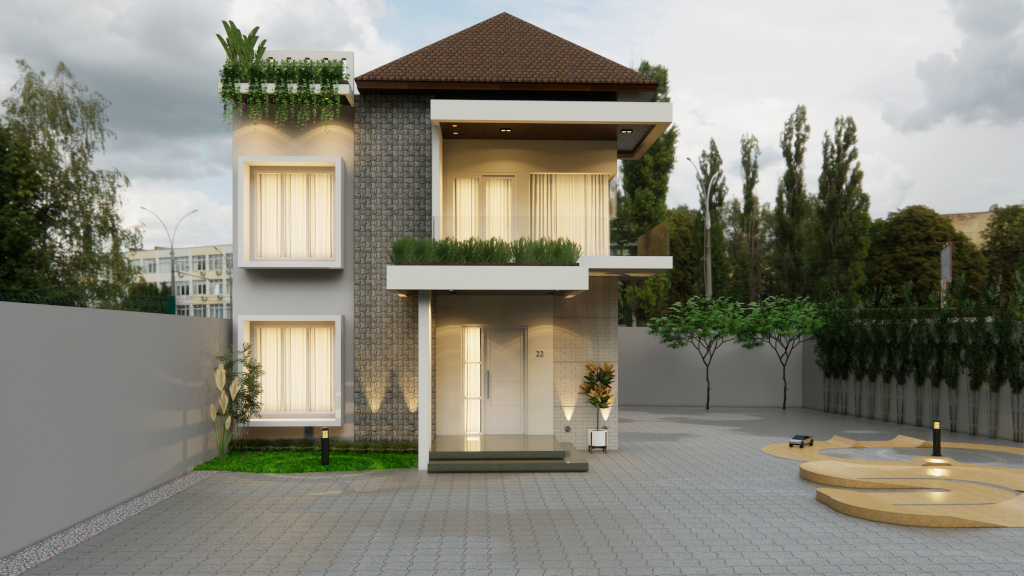 Detail Desain Rumah Modern 2 Lantai Nomer 53