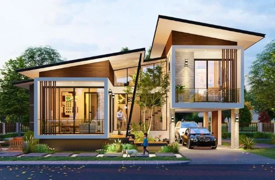 Detail Desain Rumah Modern Tingkat 2 Nomer 12