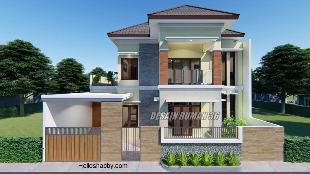 Detail Desain Rumah Modern Tingkat 2 Nomer 20