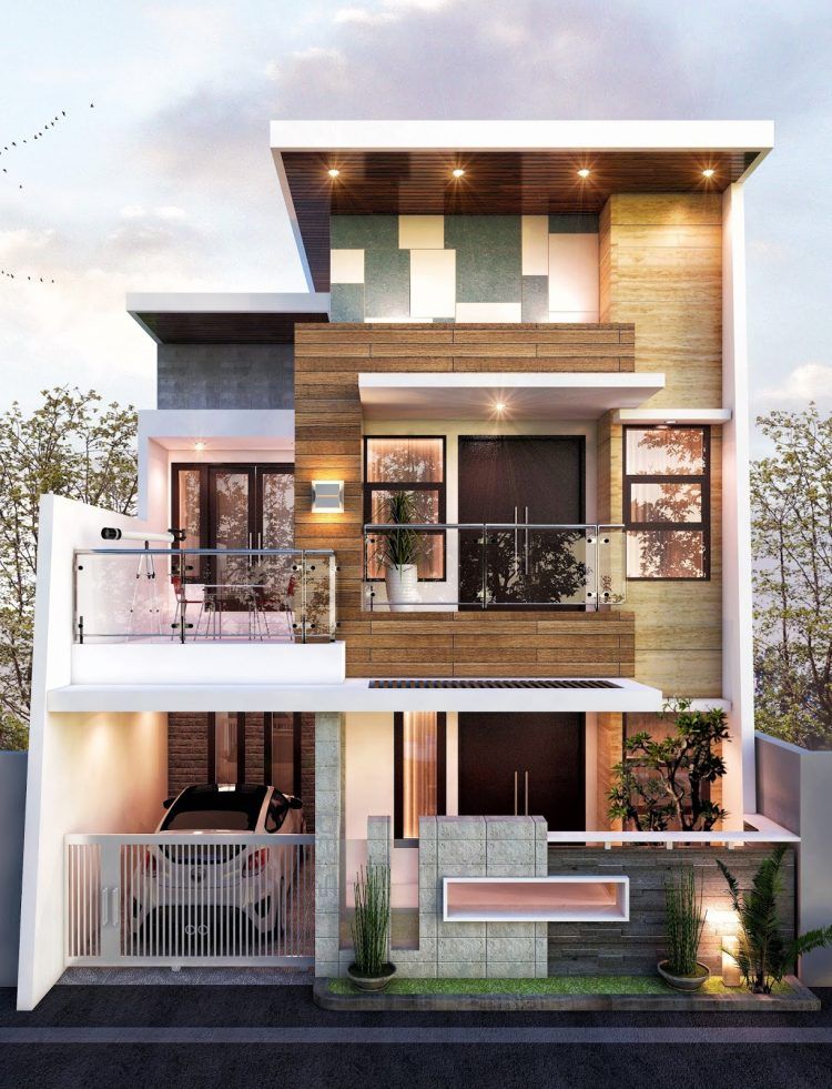 Detail Desain Rumah Modern Tingkat 2 Nomer 45