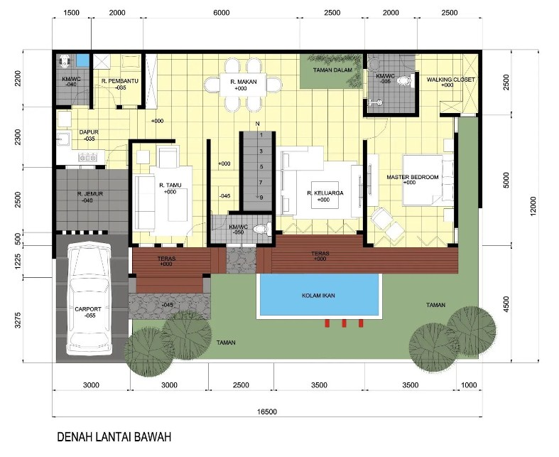 Detail Desain Rumah Panjang Nomer 55