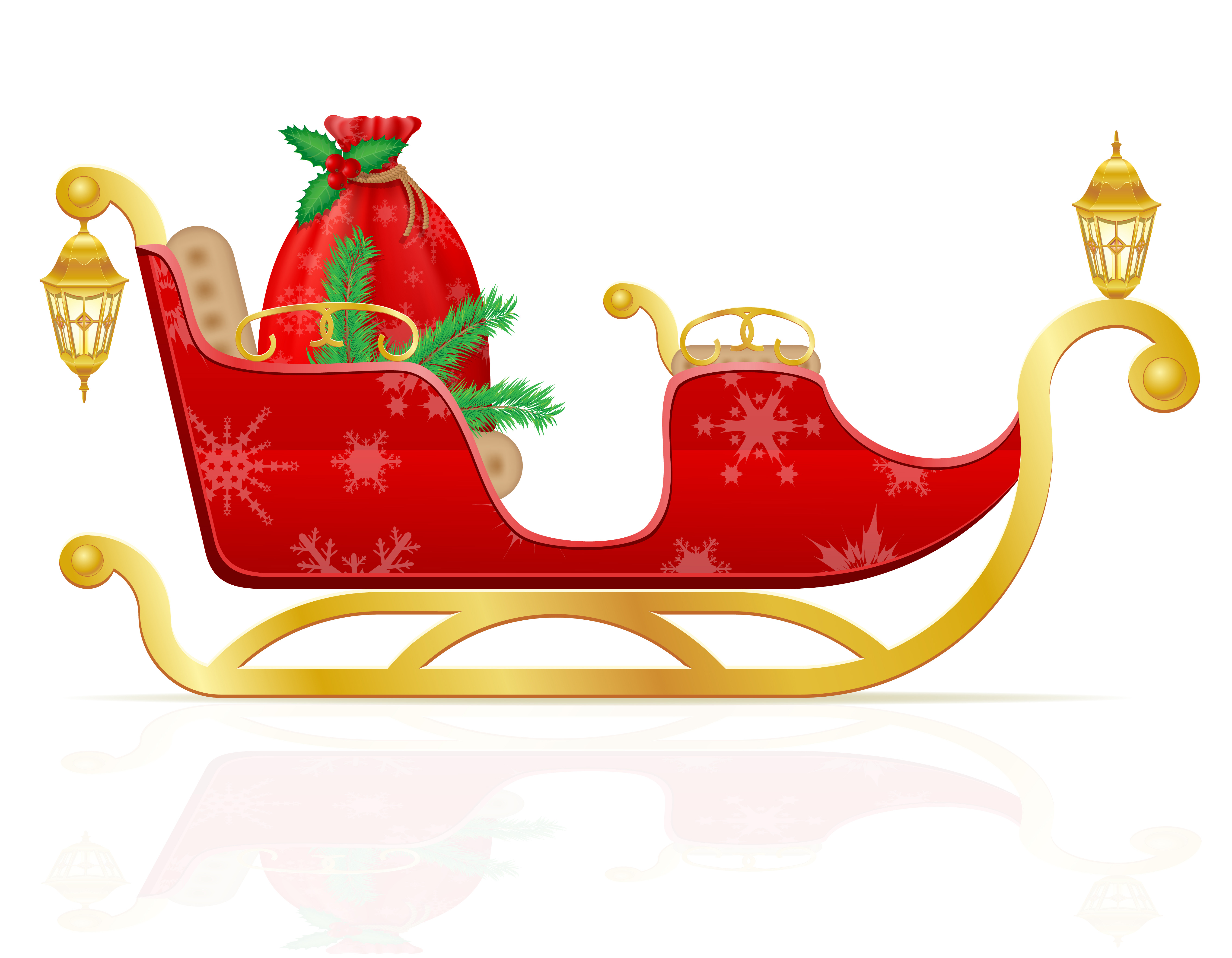 Detail Weihnachtsmann Schlitten Clipart Nomer 6