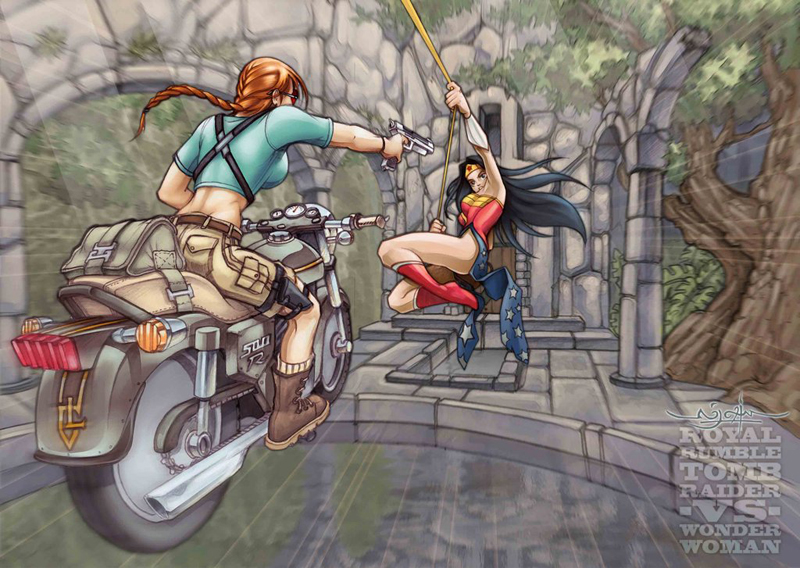 Detail Lara Croft X Wonder Woman Nomer 12