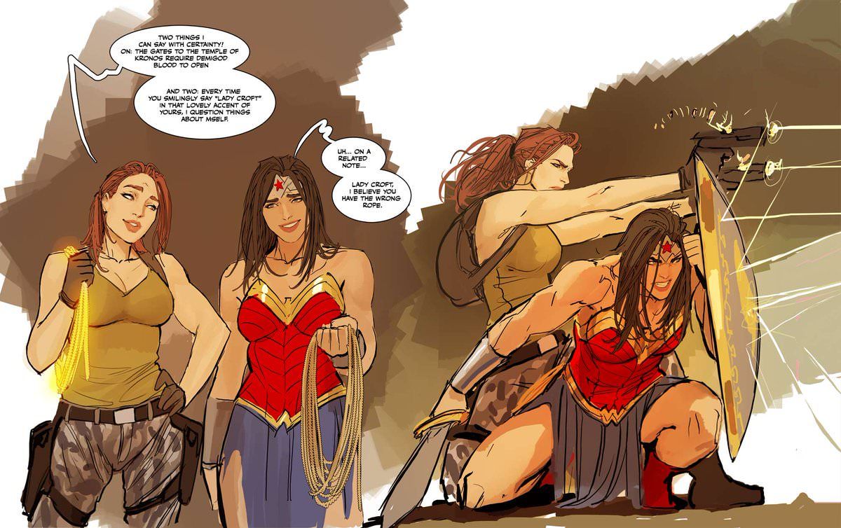 Detail Lara Croft X Wonder Woman Nomer 3