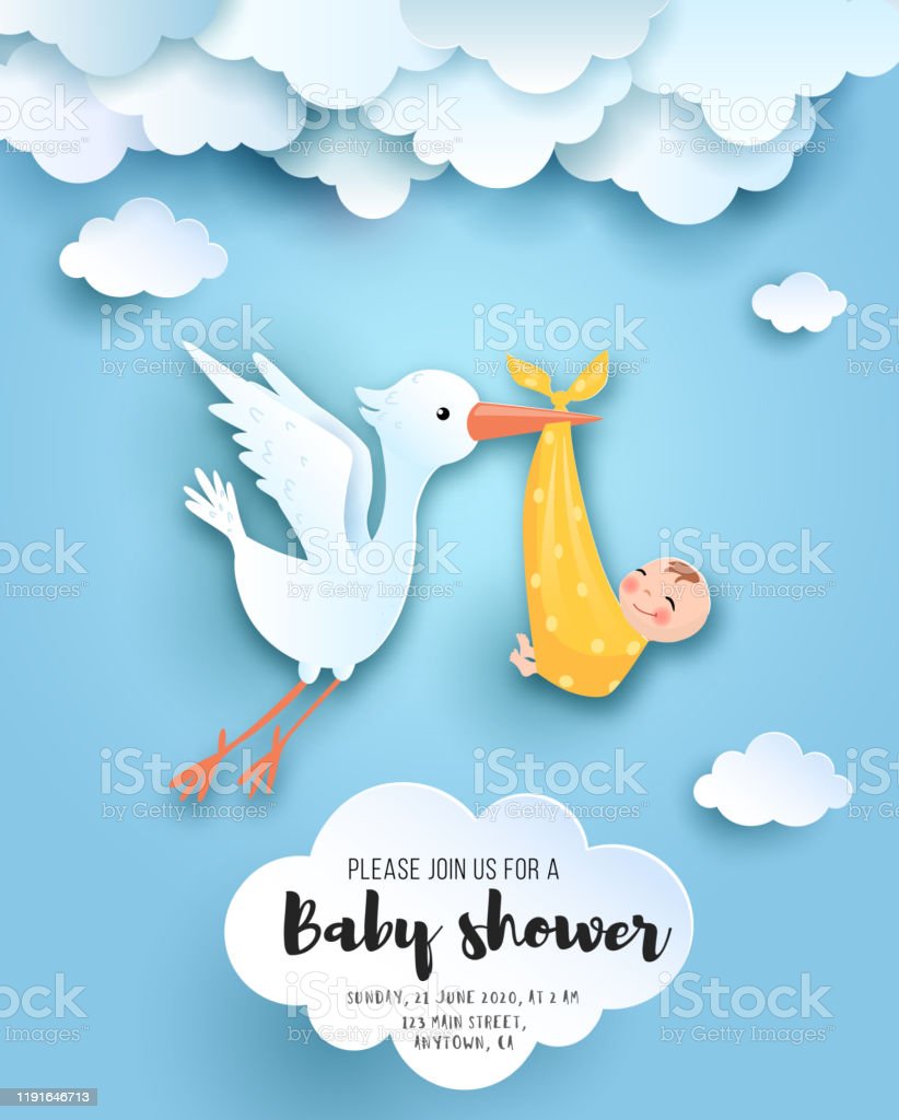 Detail Large Stork For Baby Shower Nomer 55