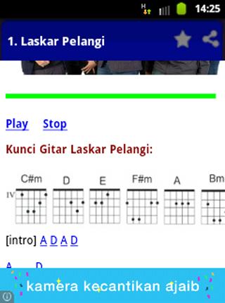 Detail Laskar Pelangi Chord Gitar Nomer 15