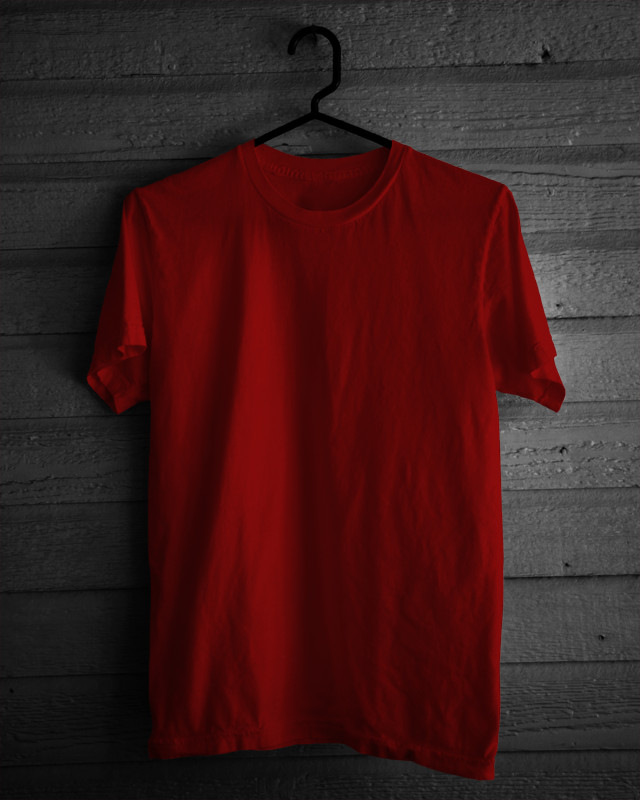 Detail Mockup Kaos Merah Nomer 50