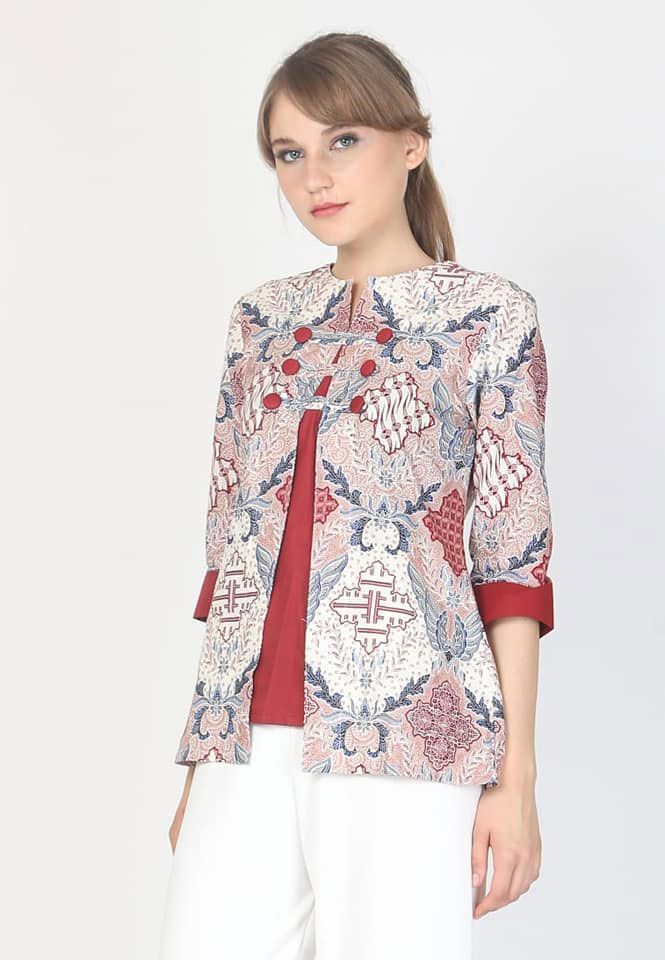 Detail Model Baju Atasan Sasirangan Nomer 57