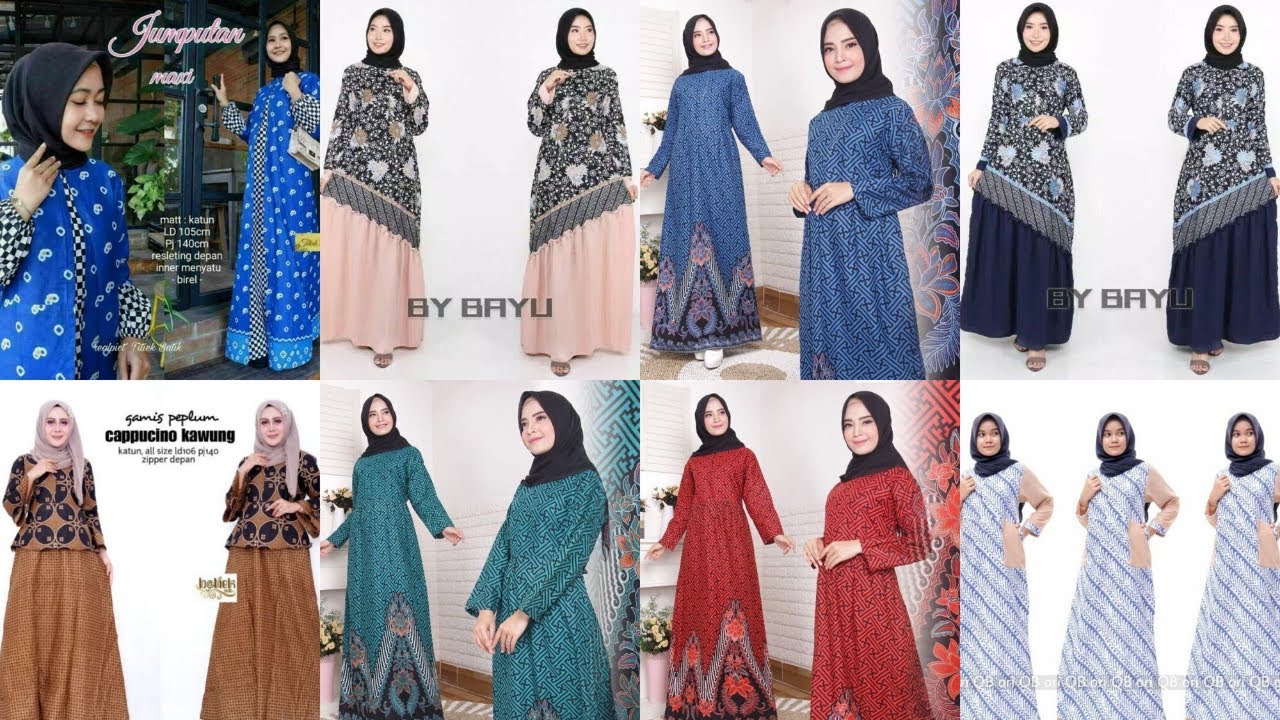 Download Model Baju Batik Gamis 2017 Nomer 50